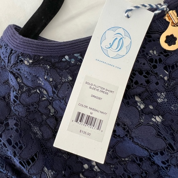 Draper James Navy Blue Lace Dress, size M - Picture 6 of 7